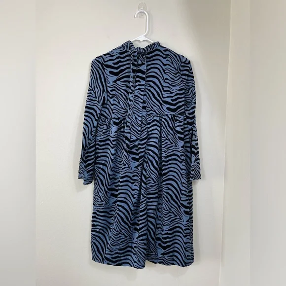 VIBE Blue and Black Zebra Print Dress Big Girl or Women's Size 14 NWT - Picture 8 of 15
